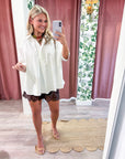 Kaia Oversized Button Down Top