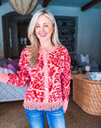 Elegant Approach Fringe Cardigan-Coral Red