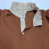 Stripes And Smiles Collared Top- Brown