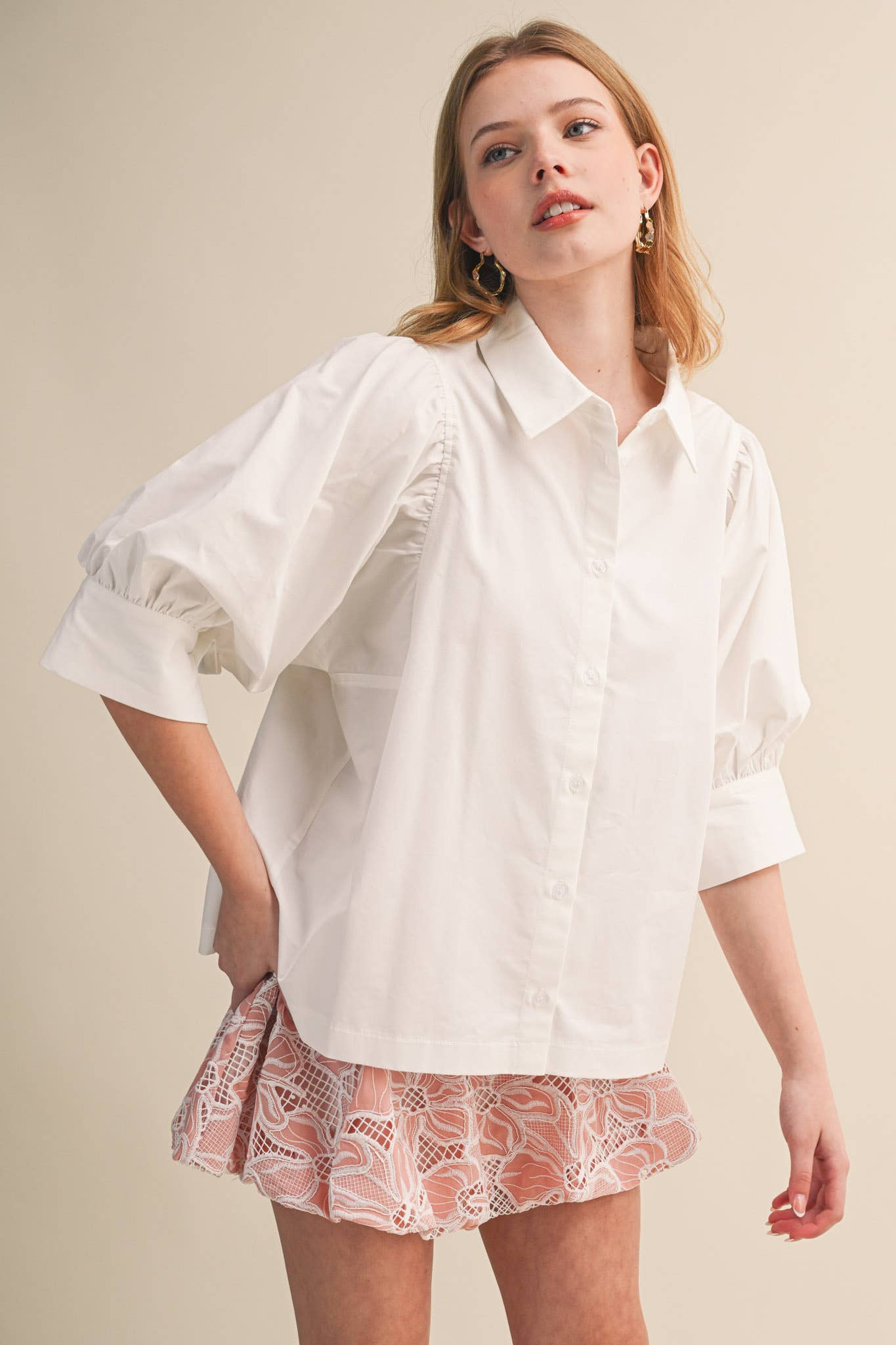 The Sculpt Button Down Top