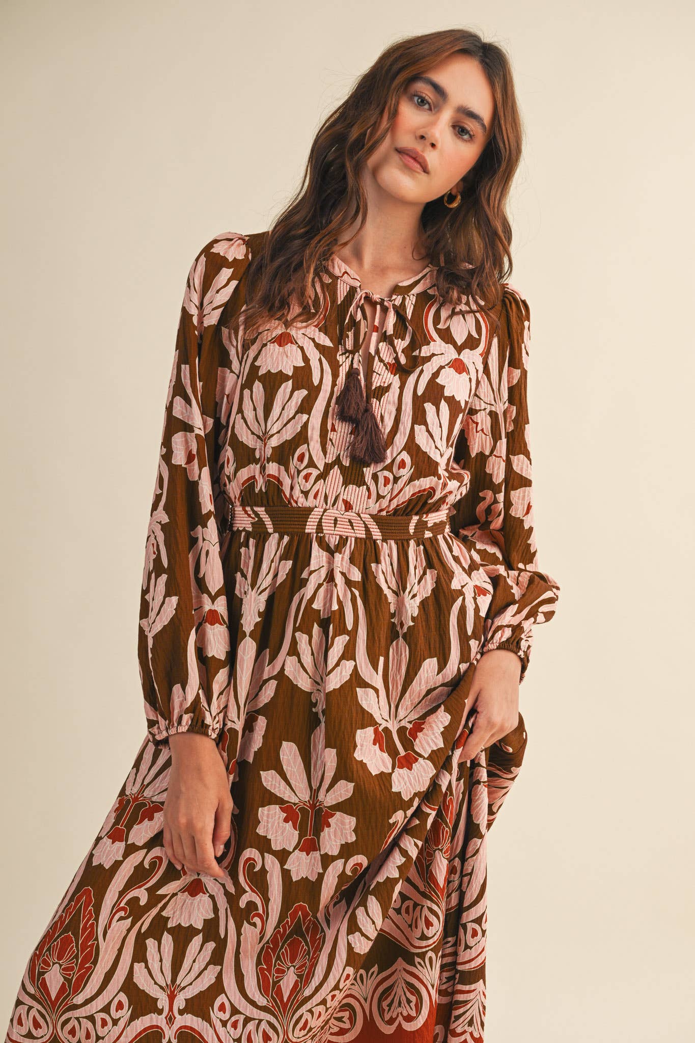 Forest Whimsy Floral Midi Dress