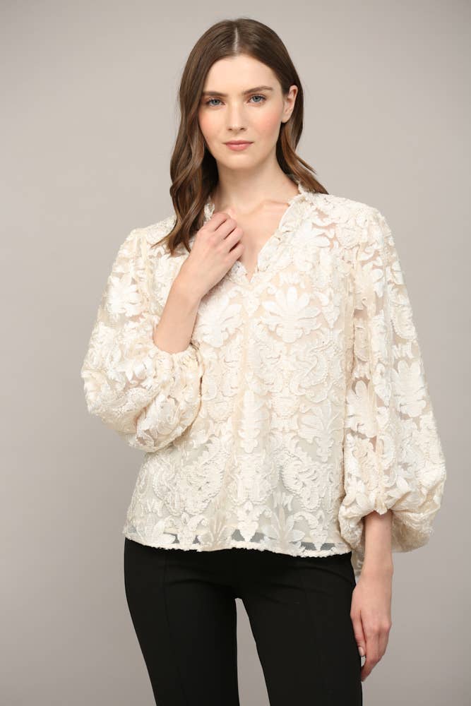 PREORDER: Rich Velvet Floral Top