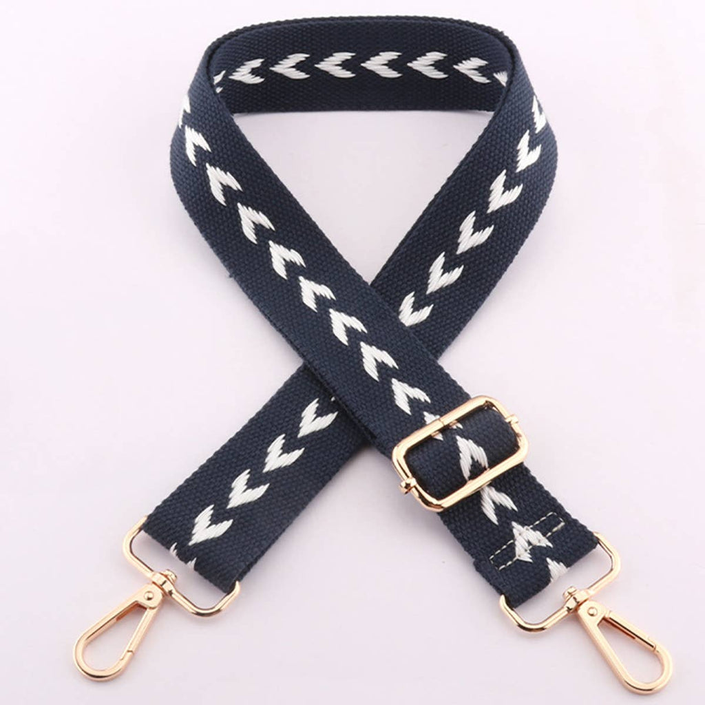 White Arrow Bag Strap-Blue