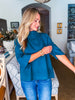 Sweet and Soft Pull Over Sweater-Teal Green