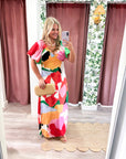 Monaco Puff Sleeve Maxi Dress
