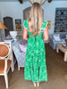 Veranda Views Eyelet Midi Dress-Kelly Green