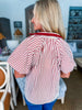 City Time Striped Top-Brick