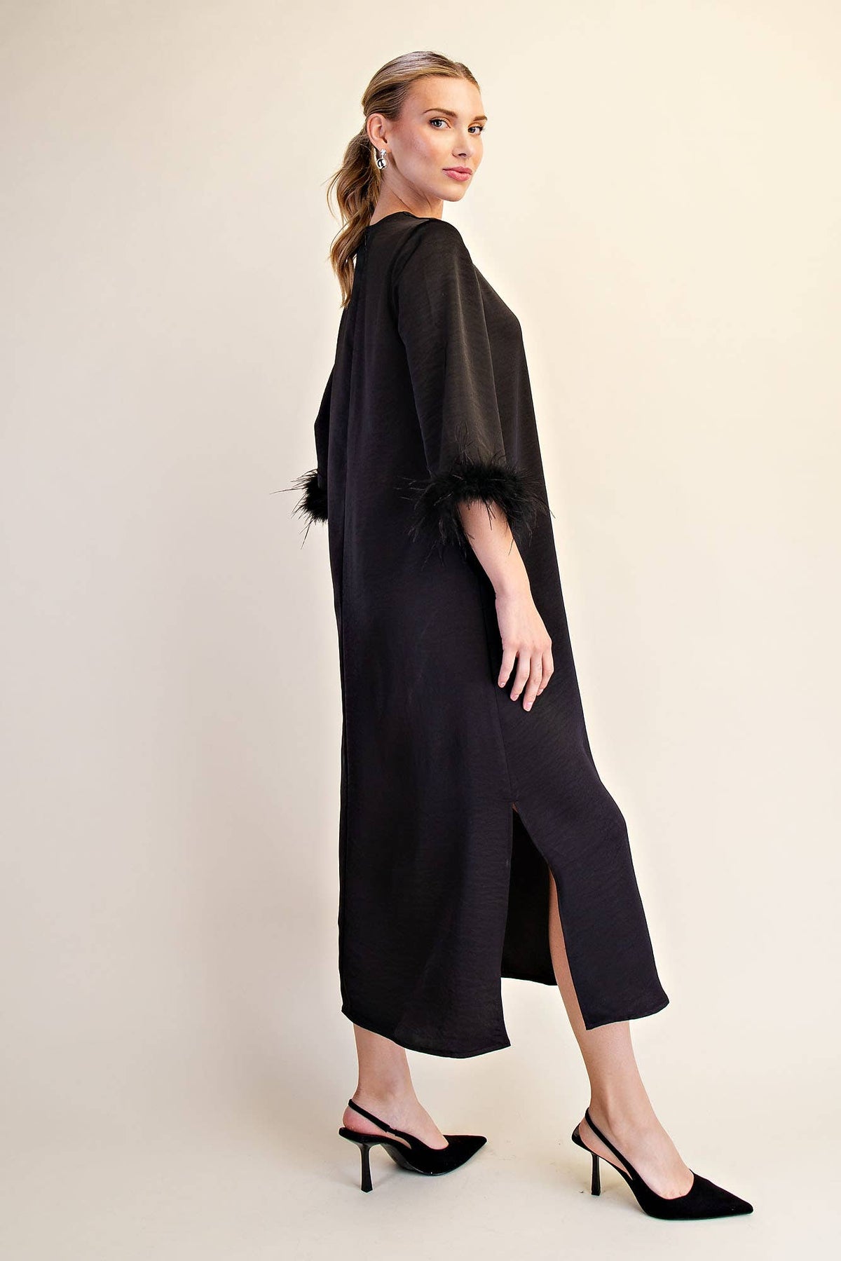 Glam Preview Midi Dress-Black