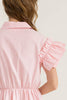 Strolling Through Maine Midi Dress-Pink