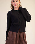 Fireside Cottage Cardigan-Black