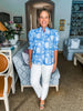 Bluebell Charm Floral Top-Blue