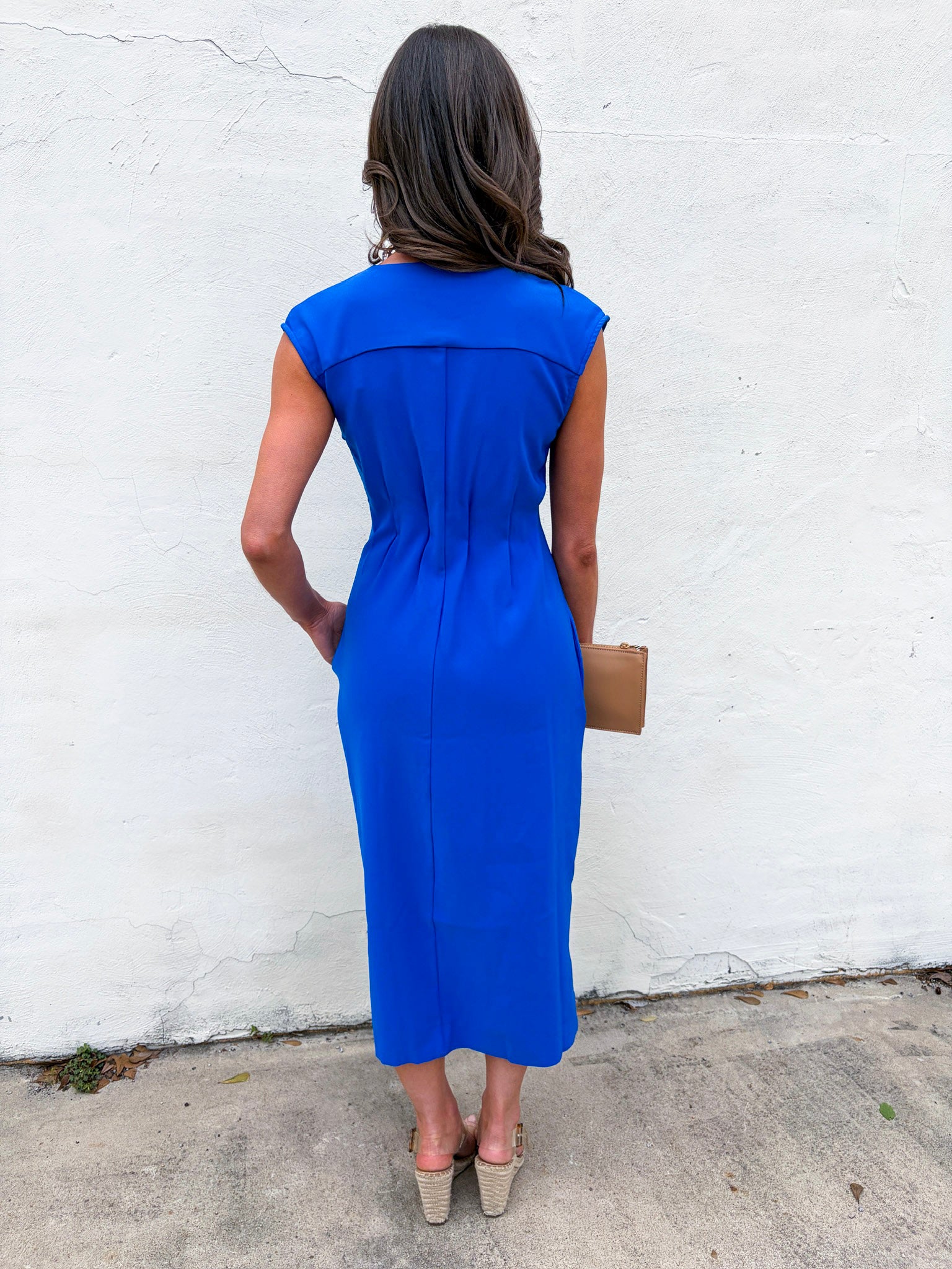 The Paris Edition Midi Dress-Royal Blue