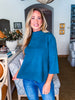 Sweet and Soft Pull Over Sweater-Teal Green
