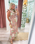 Sweet Spell Floral Midi Dress-Ivory