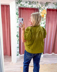 Beatrice Puff Sleeve Top-Olive