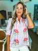 Sunny Horizon Embroidered Top-Pink