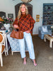 Chain Print Knit Poncho