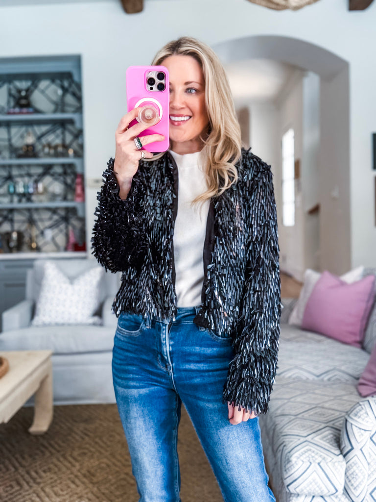 Fancy Flutter Sequin Jacket