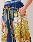 Midnight Bloom Midi Skirt