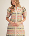 Sweet Symphony Jacquard Mini Dress