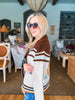 Cowboy Desert Zip-up Cardigan- Oatmeal