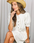 She’s Gone Country Denim Dress-Cream