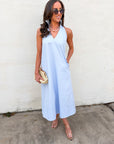 She’s a Ten Midi Dress-Light Blue