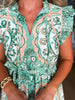 Sunkissed Reverie Belted Dress- Sage