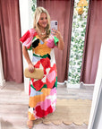 Monaco Puff Sleeve Maxi Dress