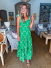 Veranda Views Eyelet Midi Dress-Kelly Green