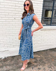 Luxe Link Denim Midi Dress