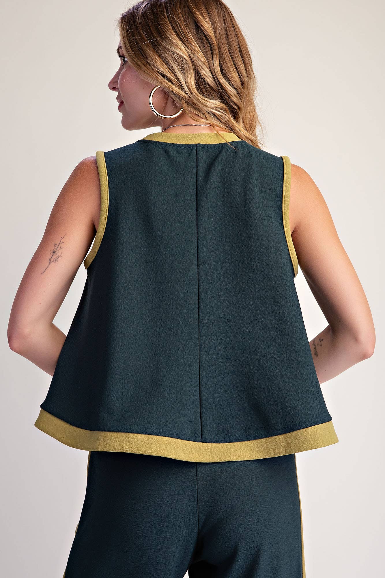 Soft Motion Knit Top-Hunter Green