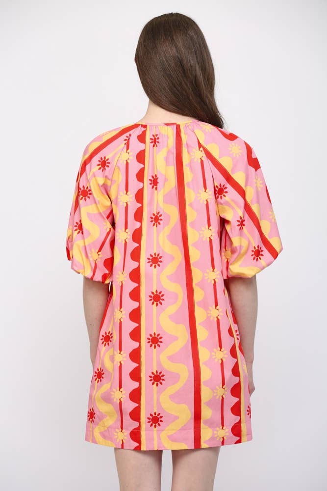 Sun and Wave Mini Dress