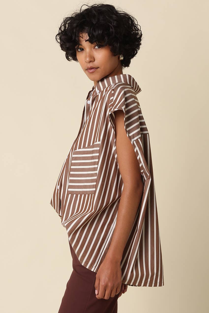 Hunter Stripe Oversized Top