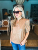 Coffee Time Faux Leather Top