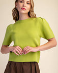 Sunday Autumn Knit Top-Olive