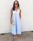 She’s a Ten Midi Dress-Light Blue