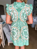 Sunkissed Reverie Belted Dress- Sage