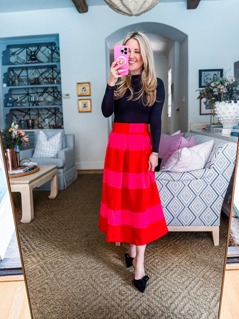 Lolli Striped Midi Skirt