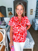 Hazen Floral Pleated Top