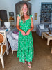 Veranda Views Eyelet Midi Dress-Kelly Green