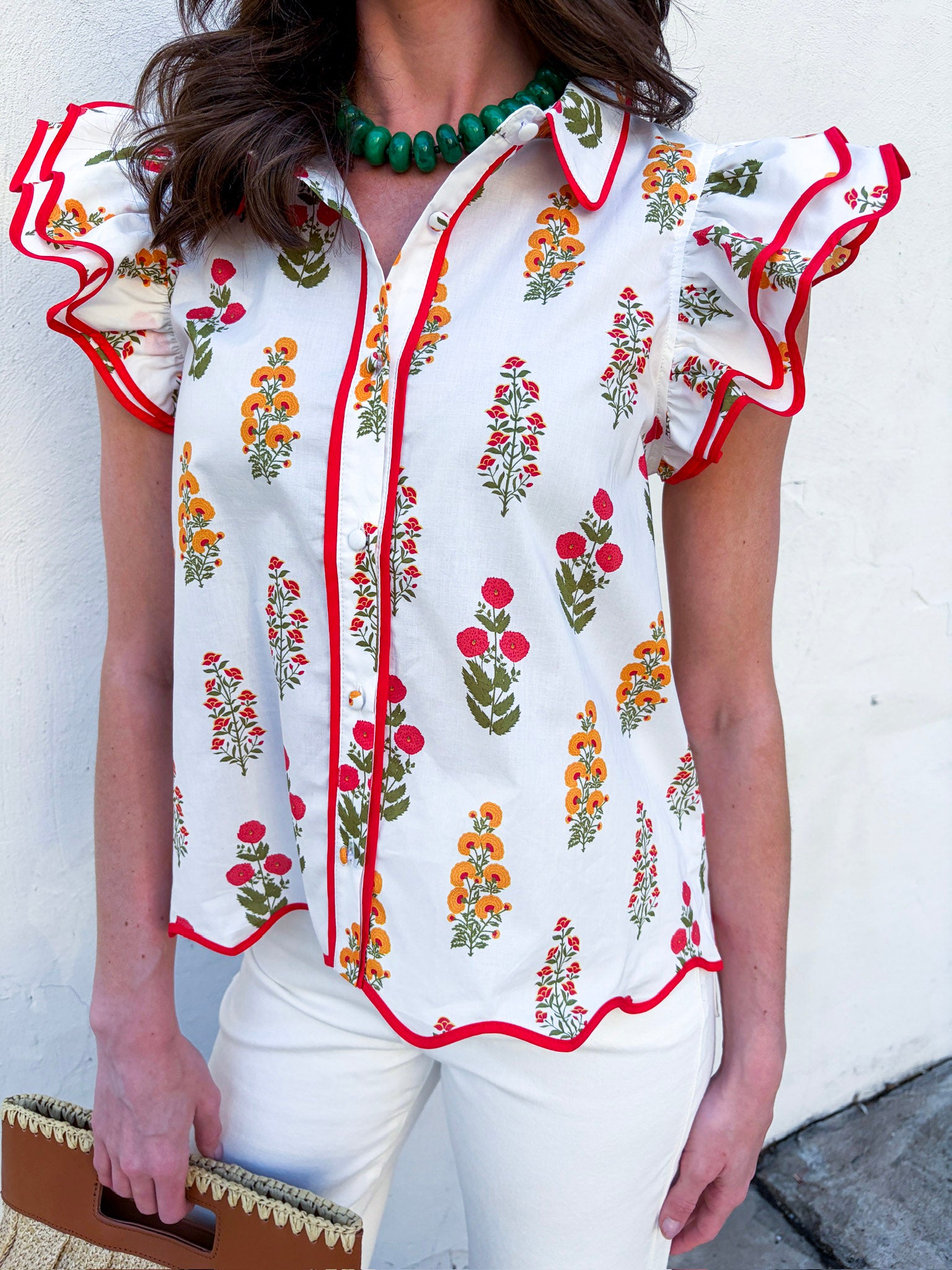 Angel Meadow Scallop Top