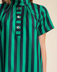 The Iconic Stripe Midi Dress-Navy