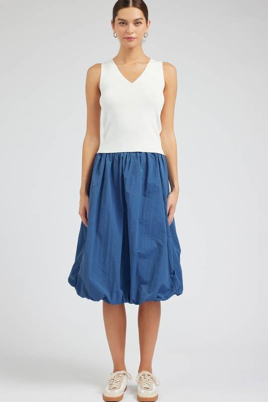 Finishing Piece Knit Tank-White