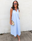 She’s a Ten Midi Dress-Light Blue