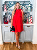 Touch of Glam Mini Dress-Red