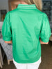 My Muse Embroidered Top-Green