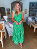 Veranda Views Eyelet Midi Dress-Kelly Green
