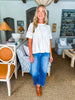 Soft Vibes Applique Top-White