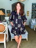 Floral Girl Mini Dress-Black